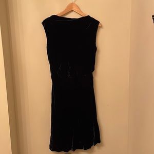 BCBG Maxazria Crushed Velvet Backless Dress